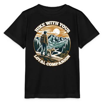 WANDERN SIE MIT IHREM TREUEN BEGLEITER - Stanley/Stella Kinder T-Shirt MINI CREATOR  - Schwarz - Vorne - Mikhail (115cm)