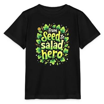 VOM SAMEN ZUM SALATHELDEN - Stanley/Stella Kinder T-Shirt MINI CREATOR  - Schwarz - Vorne - Mikhail (115cm)