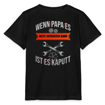Papa Réparateur Fête des Pères Papa Papa Amélioration de l’Habitat - T-shirt bio MINI CREATOR Stanley/Stella Enfant - noir - Devant - Mikhail (115cm)