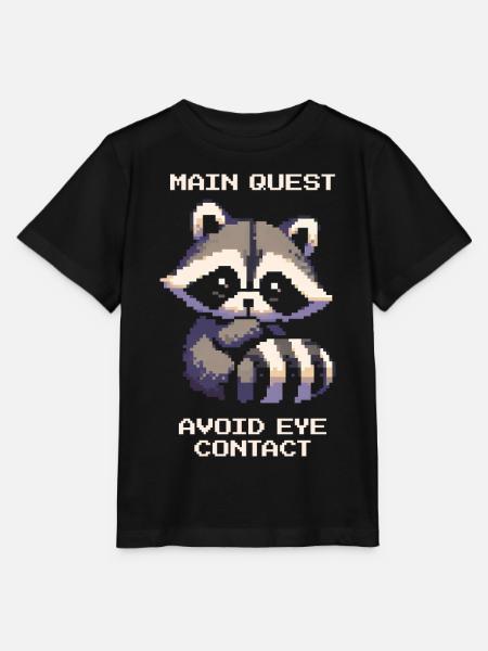 Hauptquest: Blickkontakt vermeiden | Introversion - Stanley/Stella Kinder T-Shirt MINI CREATOR - Schwarz