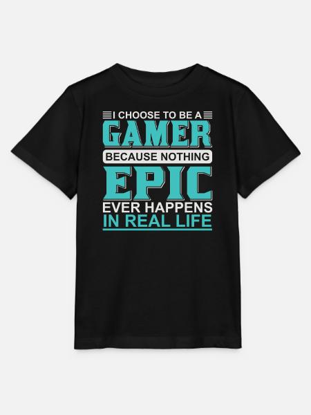 Gamer Episch Im Echtem Leben - Stanley/Stella Kinder T-Shirt MINI CREATOR  - Schwarz