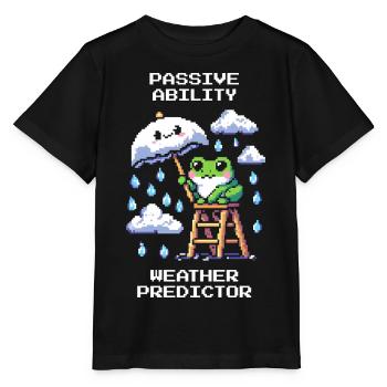 Capacité passive : Oracle météorologique | Météorologue - T-shirt bio MINI CREATOR Stanley/Stella Enfant - noir - Devant - Mikhail (115cm)