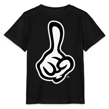 Raised index finger (finger / right hand NEG2C) - Stanley/Stella MINI CREATOR Kids’ T-Shirt - black - Front - Mikhail (115cm)