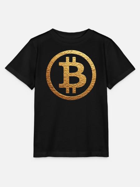 Bitcoin gold Symbol - Stanley/Stella Kinder T-Shirt MINI CREATOR  - Schwarz