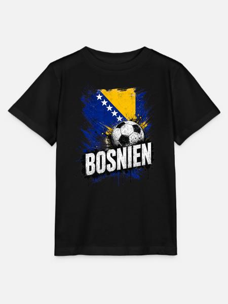 Bosnien Fußball Flagge - Stanley/Stella Kinder T-Shirt MINI CREATOR - Schwarz