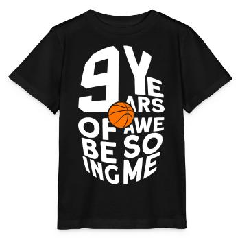 9 ANS À ÊTRE UN BASKET GÉNIAL 9. - T-shirt bio MINI CREATOR Stanley/Stella Enfant - noir - Devant - Mikhail (115cm)
