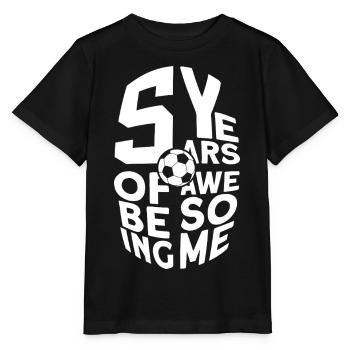 5 YEARS OF BEING AWESOME FOOTBALL 5TH BIRTHDAY - Stanley/Stella MINI CREATOR Kids’ T-Shirt - black - Front - Mikhail (115cm)