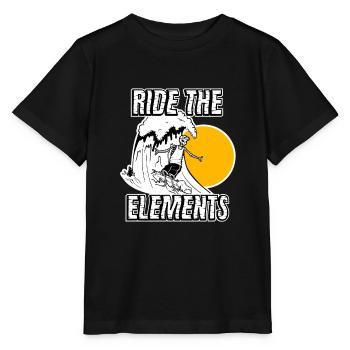 Squelette du Wave Rider - T-shirt bio MINI CREATOR Stanley/Stella Enfant - noir - Devant - Mikhail (115cm)