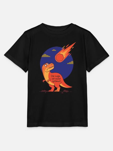 Die Lage ist nicht optimal - Dinosaurier Meteorit - Stanley/Stella Kinder T-Shirt MINI CREATOR  - Schwarz