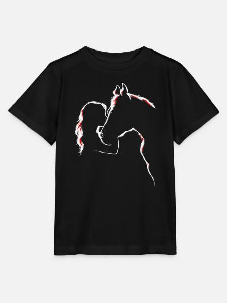Pferd Mädchen Liebe Reiterin - Stanley/Stella Kinder T-Shirt MINI CREATOR - Schwarz