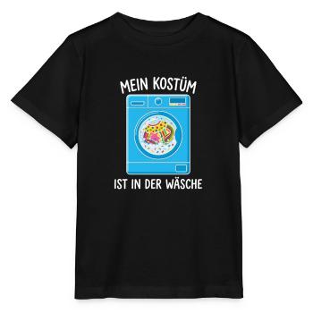 Karneval Kostüm - Mein Kostüm ist in der Wäsche - Stanley/Stella Kinder T-Shirt MINI CREATOR  - Schwarz - Vorne - Mikhail (115cm)