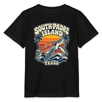 Texas South Padre Island Schildkröte Sunset - Stanley/Stella Kinder T-Shirt MINI CREATOR  - Schwarz - Vorne - Mikhail (115cm)