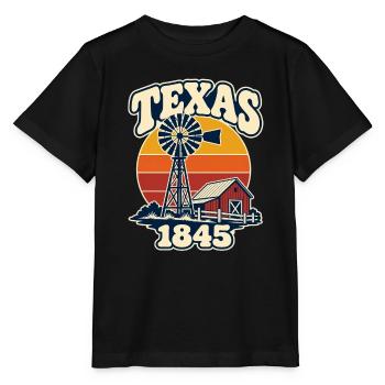 Texas Vintage Windmühle & Bauernhof 1845 - Stanley/Stella Kinder T-Shirt MINI CREATOR  - Schwarz - Vorne - Mikhail (115cm)