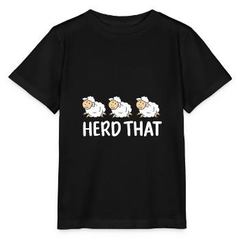 Herde That - Schaf - Stanley/Stella Kinder T-Shirt MINI CREATOR  - Schwarz - Vorne - Mikhail (115cm)