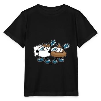 DABBING POOP KACKE KLOPAPIER - Stanley/Stella Kinder T-Shirt MINI CREATOR  - Schwarz - Vorne - Mikhail (115cm)