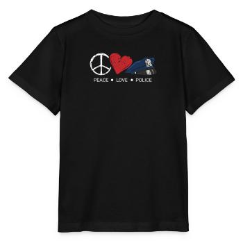 Policeman Present Police Law Enforcement Officer - Stanley/Stella MINI CREATOR Kids’ T-Shirt - black - Front - Mikhail (115cm)