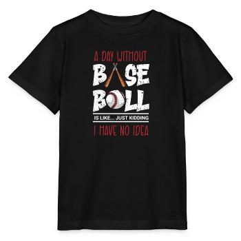 Baseball Présent Homerun Joueur de baseball Athlète - T-shirt bio MINI CREATOR Stanley/Stella Enfant - noir - Devant - Mikhail (115cm)