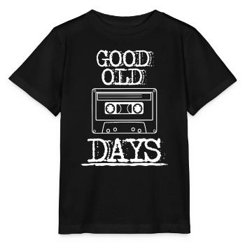 bonne vieille cassette Days blanc - T-shirt bio MINI CREATOR Stanley/Stella Enfant - noir - Devant - Mikhail (115cm)