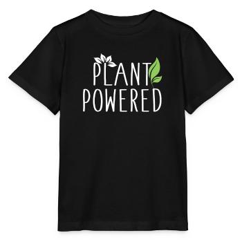 plant powered - Stanley/Stella MINI CREATOR Kids’ T-Shirt - black - Front - Mikhail (115cm)