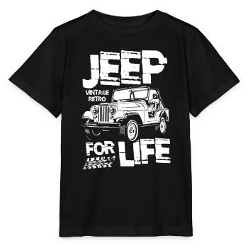 Jeep for Life - Stanley/Stella MINI CREATOR Kids’ T-Shirt - black - Front - Mikhail (115cm)