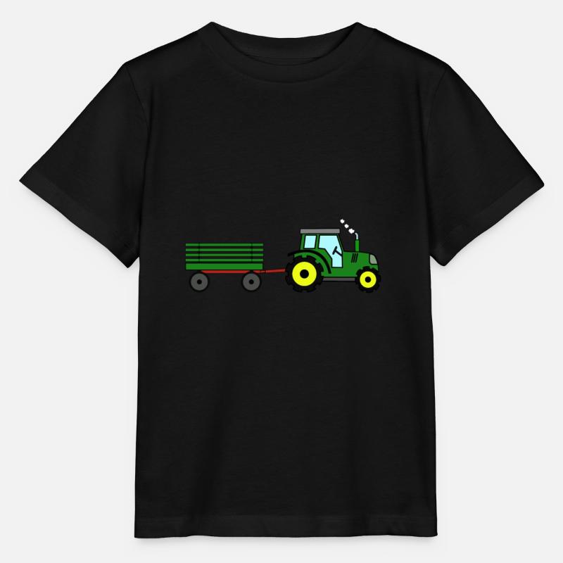Traktor mit Anhänger - Stanley/Stella Kinder T-Shirt MINI CREATOR  - Schwarz