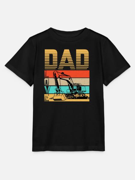 Bagger Papa Liebe - Stanley/Stella Kinder T-Shirt MINI CREATOR  - Schwarz