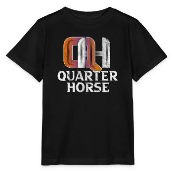 QH Quarter Horse Western Horse Western Riding - Stanley/Stella MINI CREATOR Kids’ T-Shirt - black - Front - Mikhail (115cm)