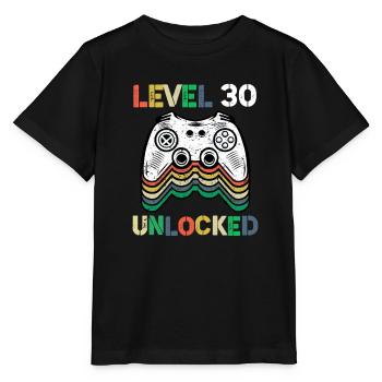 Level 30 Unlocked - Stanley/Stella MINI CREATOR Kids’ T-Shirt - black - Front - Mikhail (115cm)