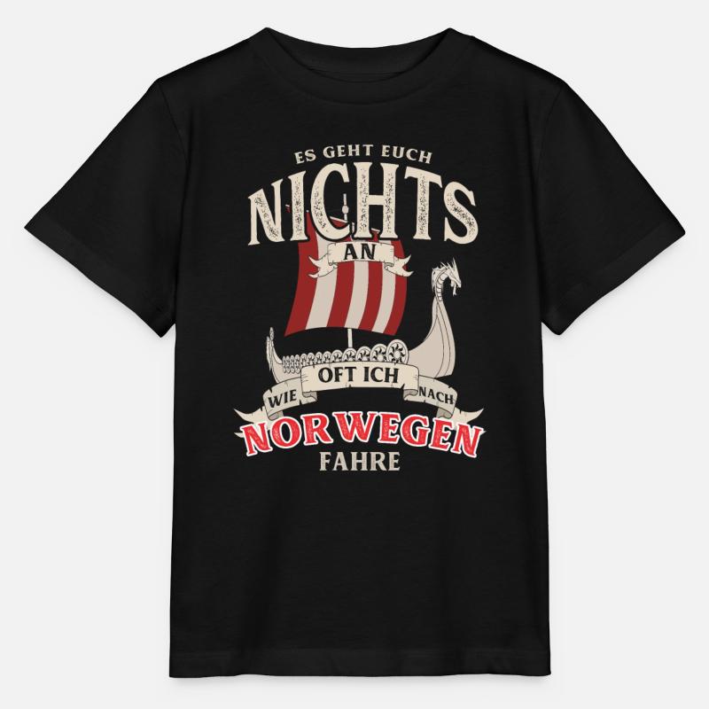Norwegen Wikinger Langschiff - Stanley/Stella Kinder T-Shirt MINI CREATOR  - Schwarz