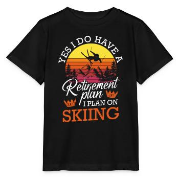 Wintersport Berge Skipiste - Stanley/Stella Kinder T-Shirt MINI CREATOR  - Schwarz - Vorne - Mikhail (115cm)
