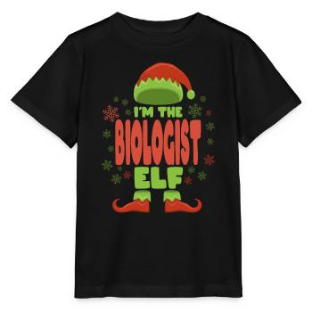 Biologe Weihnachtself - Stanley/Stella Kinder T-Shirt MINI CREATOR  - Schwarz - Vorne - Mikhail (115cm)