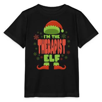 Therapeut Weihnachtself - Stanley/Stella Kinder T-Shirt MINI CREATOR  - Schwarz - Vorne - Mikhail (115cm)