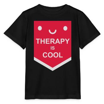 therapy is cool Quote - Stanley/Stella MINI CREATOR Kids’ T-Shirt - black - Front - Mikhail (115cm)