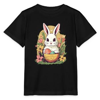 Lapin de Pâques - T-shirt bio MINI CREATOR Stanley/Stella Enfant - noir - Devant - Mikhail (115cm)