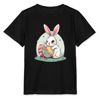 Lapin de Pâques - T-shirt bio MINI CREATOR Stanley/Stella Enfant - noir - Devant - Mikhail (115cm)
