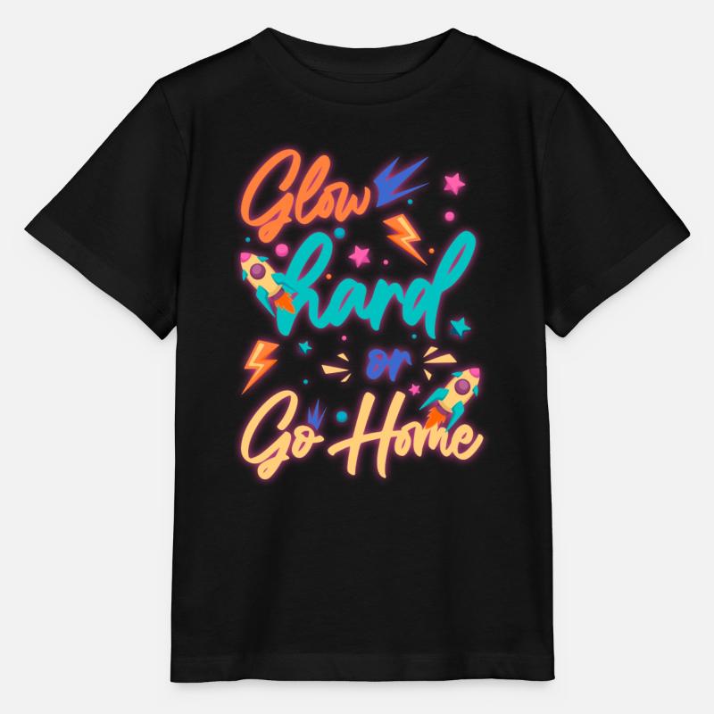 Neon Vintage Cassette Neon Enseignes au néon - T-shirt bio MINI CREATOR Stanley/Stella Enfant - noir