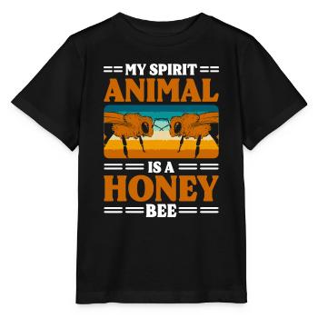 Honig Bienen Tierschutz - Stanley/Stella Kinder T-Shirt MINI CREATOR  - Schwarz - Vorne - Mikhail (115cm)