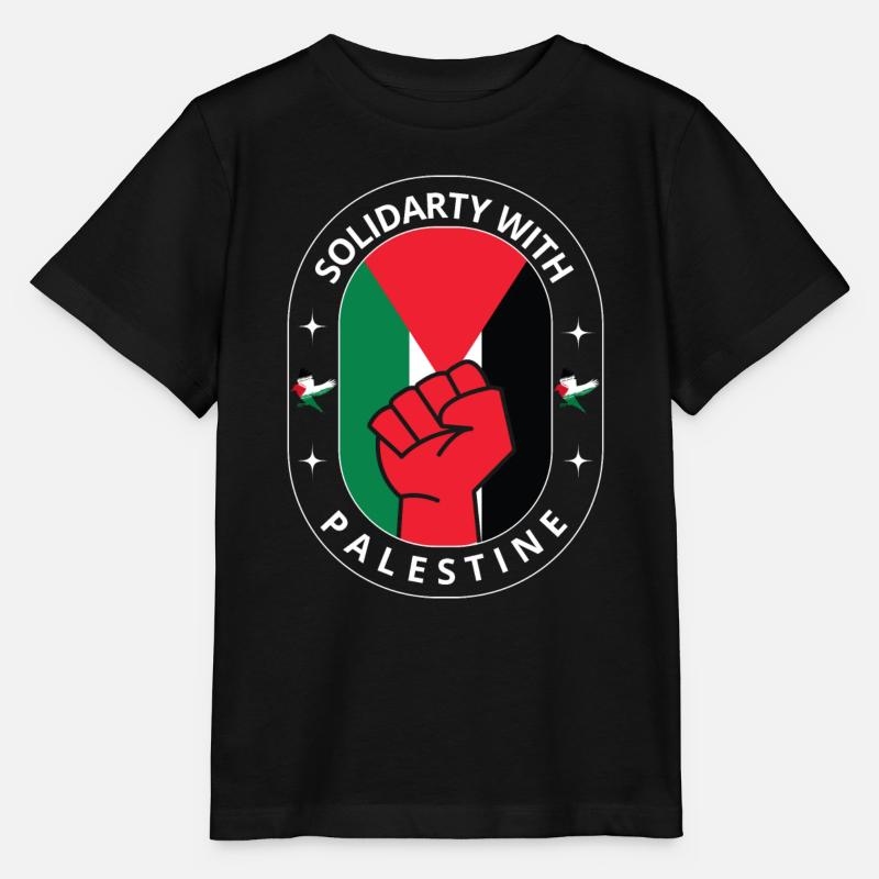 Solidarité avec la Palestine. - T-shirt bio MINI CREATOR Stanley/Stella Enfant - noir