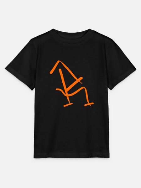 Kunstvoller oranger R - Stanley/Stella Kinder T-Shirt MINI CREATOR  - Schwarz