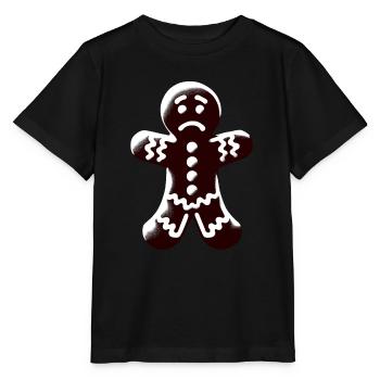 Bad Mood Gingerbread Man Christmas Biscuits - Stanley/Stella MINI CREATOR Kids’ T-Shirt - black - Front - Mikhail (115cm)