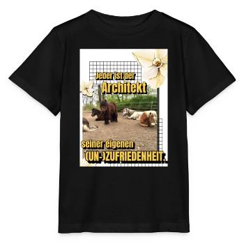 Herde Motto - Stanley/Stella Kinder T-Shirt MINI CREATOR  - Schwarz - Vorne - Mikhail (115cm)
