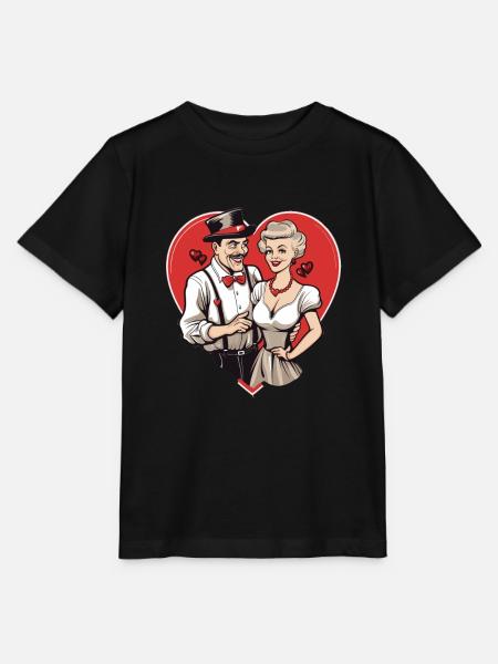 Valentine Couple - Stanley/Stella Kinder T-Shirt MINI CREATOR - Schwarz