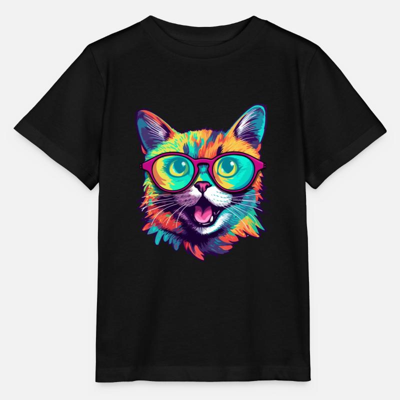 Chat fou - T-shirt bio MINI CREATOR Stanley/Stella Enfant - noir
