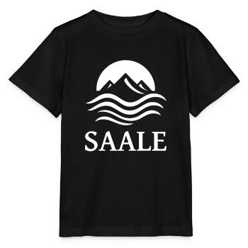 cooles Saale Fluss Design für den Flüsse Fan - Stanley/Stella Kinder T-Shirt MINI CREATOR  - Schwarz - Vorne - Mikhail (115cm)