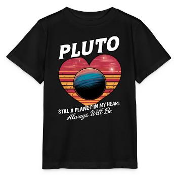 Pluto Immer noch Ein Planet In Meinem Herzen Nostalgisch Retro - Stanley/Stella Kinder T-Shirt MINI CREATOR  - Schwarz - Vorne - Mikhail (115cm)