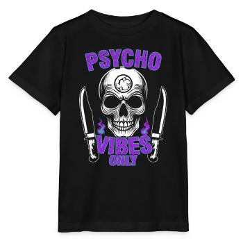 Psycho Vibes Schädel - Stanley/Stella Kinder T-Shirt MINI CREATOR  - Schwarz - Vorne - Mikhail (115cm)