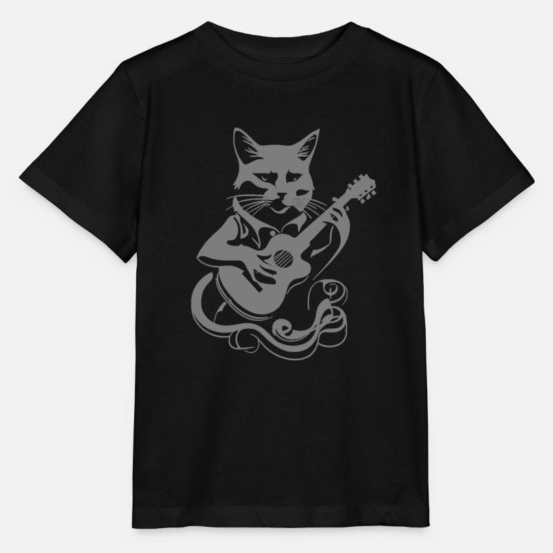 Power cat steampunk blanc - T-shirt bio MINI CREATOR Stanley/Stella Enfant - noir