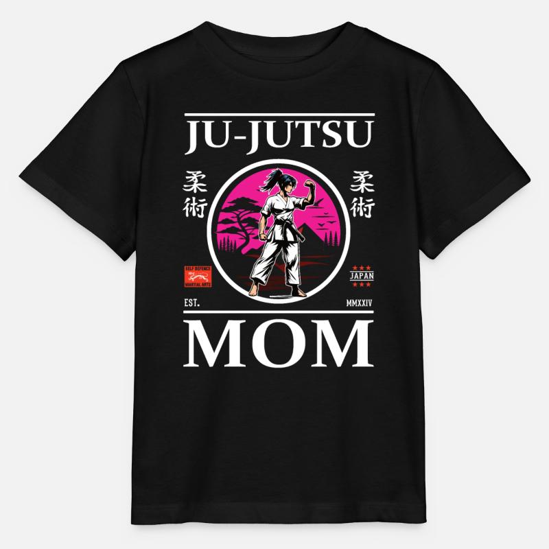 Ju-Jutsu Mom - Conception de Maman d’Autodéfense - T-shirt bio MINI CREATOR Stanley/Stella Enfant - noir