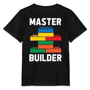 Brick Builder Brick Building Master Builder - Stanley/Stella MINI CREATOR Kids’ T-Shirt - black - Front - Mikhail (115cm)