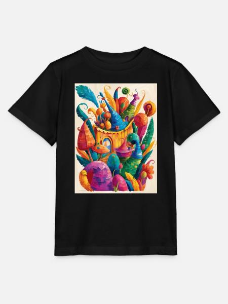 “Zauberhafte Welt der bunten Wunder” - Stanley/Stella Kinder T-Shirt MINI CREATOR - Schwarz